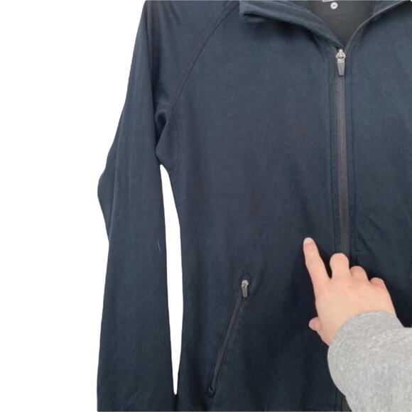 Nike Black Full Zip Sweatshirt Sz M Style 542267-010 - Picture 2 of 6